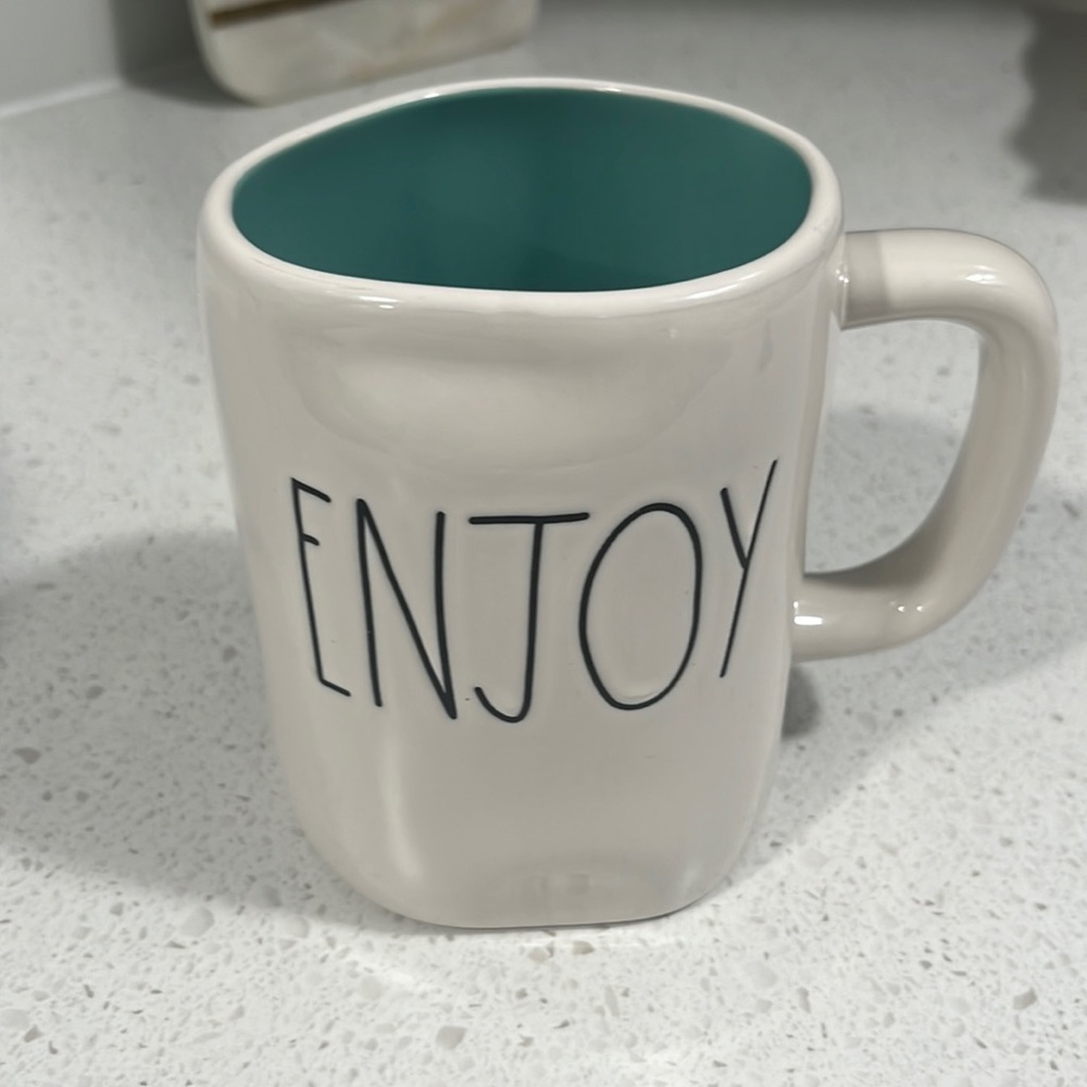 Rae Dunn “ENJOY” mug EUC